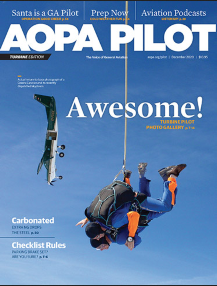 Skydiving jump in action